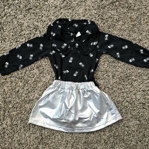 PL Baby 12m Ballet Bodysuit & Silver Skirt Set